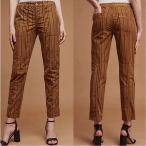 ANTHROPOLOGIE HEI HEI | The Wanderer Slim Straight Striped Cargo Pants Sz. 25
